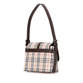 House Check Canvas Flap Shoulder Bag